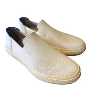 Rothy’s Shoes Women's Size 9 White Knit Round Toe Flat Slip On Sneaker